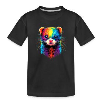 Furet Furet Putois Martre Belette Mignon Furet - T-shirt bio Premium Enfant - noir - Devant