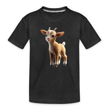 Chèvre Chèvre domestique Capricorne Chèvre Chèvre Chèvre mignonne - T-shirt bio Premium Enfant - noir - Devant