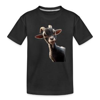 Chèvre Chèvre domestique Capricorne Chèvre Chèvre Chèvre mignonne - T-shirt bio Premium Enfant - noir - Devant