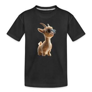 Chèvre Chèvre domestique Capricorne Chèvre Chèvre Chèvre mignonne - T-shirt bio Premium Enfant - noir - Devant