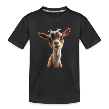 Chèvre Chèvre domestique Capricorne Chèvre Chèvre Chèvre mignonne - T-shirt bio Premium Enfant - noir - Devant
