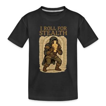 I Roll For Stealth Dieb mit Vase - Kinder Premium Bio T-Shirt - Schwarz - Vorne