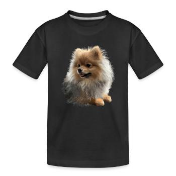 Pomeranian Pomeranian Pom Sweet German Spitz - Kids' Premium Organic T-Shirt - black - Front
