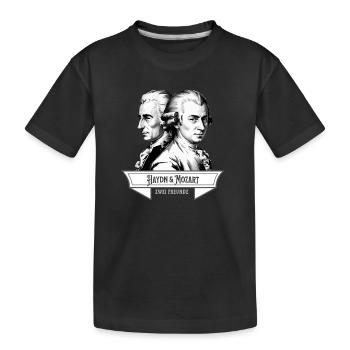 Haydn und Mozart - Zwei Freunde Klassische Musik - Kinder Premium Bio T-Shirt - Schwarz - Vorne