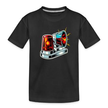Voyant d’avertissement de sirène d’incendie - T-shirt bio Premium Enfant - noir - Devant