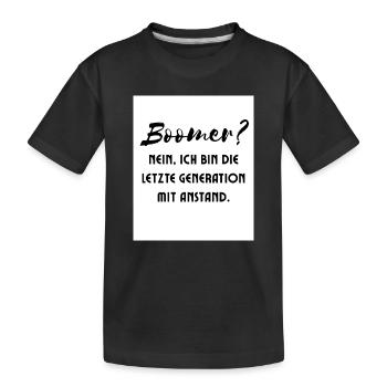 Generation mit Stil Spruch - Kinder Premium Bio T-Shirt - Schwarz - Vorne