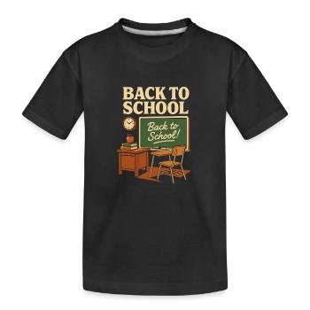 Classe rétro – Rentrée scolaire - T-shirt bio Premium Enfant - noir - Devant