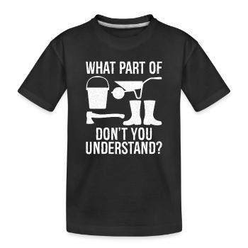 quelle partie de ne comprenez-vous pas - T-shirt bio Premium Enfant - noir - Devant