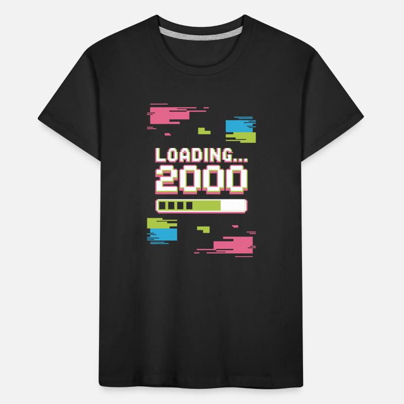 Retro Loading 2000 Pixel Kinder Premium Bio T-Shirt