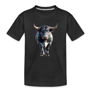 Taureau Bœuf Bovins Vache Taureau Taureau - T-shirt bio Premium Enfant - noir - Devant