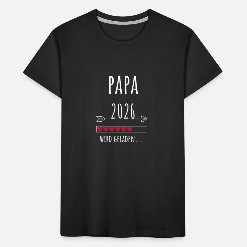 Werdender Papa 2026 Geschenk Schwangerschaft Kinder Premium Bio T-Shirt