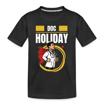 Doc Holiday – Médecin en style fraude sur le temps de travail - T-shirt bio Premium Enfant - noir - Devant