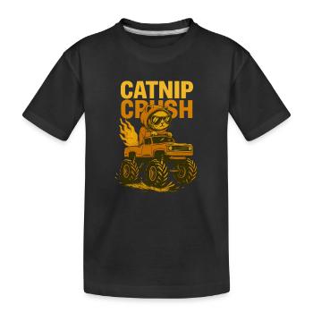 Monstertruck Katze - Kinder Premium Bio T-Shirt - Schwarz - Vorne