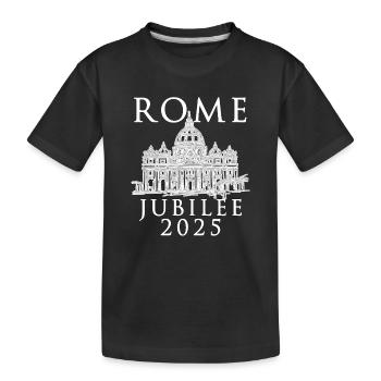 Jubiläum Rom 2025 und Vatikan St. Peter v4 - Kinder Premium Bio T-Shirt - Schwarz - Vorne