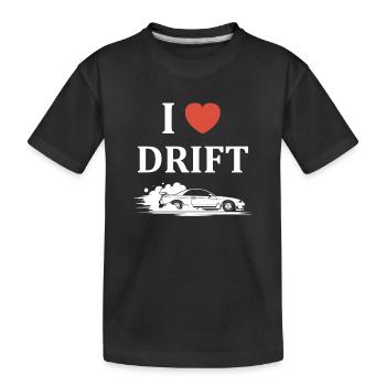 Design Voiture Drift Passionné - T-shirt bio Premium Enfant - noir - Devant