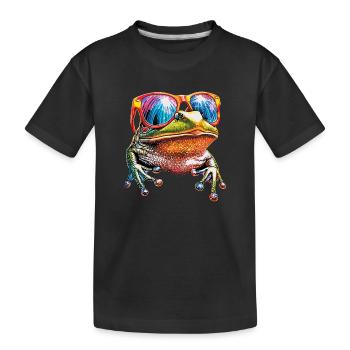 Grenouille Petit Crapaud Grenouille Grenouille Prince Grenouilles - T-shirt bio Premium Enfant - noir - Devant