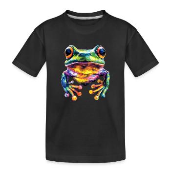 Grenouille Petit Crapaud Grenouille Grenouille Prince Grenouilles - T-shirt bio Premium Enfant - noir - Devant