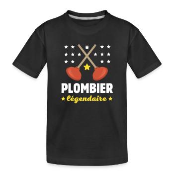 PLOMBIER LEGENDAIRE - T-shirt bio Premium Enfant - noir - Devant