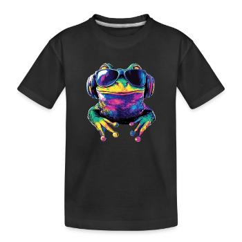 Grenouille Petit Crapaud Grenouille Grenouille Prince Grenouilles - T-shirt bio Premium Enfant - noir - Devant