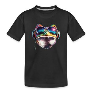 Grenouille Petit Crapaud Grenouille Grenouille Prince Grenouilles - T-shirt bio Premium Enfant - noir - Devant
