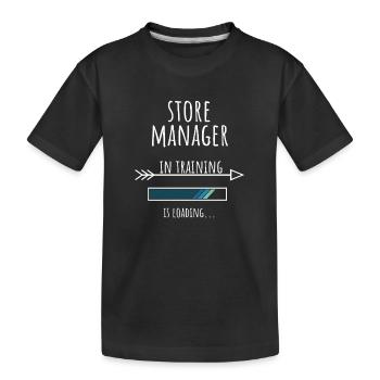 Directeur de magasin Cadeau Profession Formation - T-shirt bio Premium Enfant - noir - Devant
