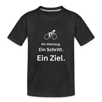 Motivationsslogan Fahrrad Alltag - Kinder Premium Bio T-Shirt - Schwarz - Vorne