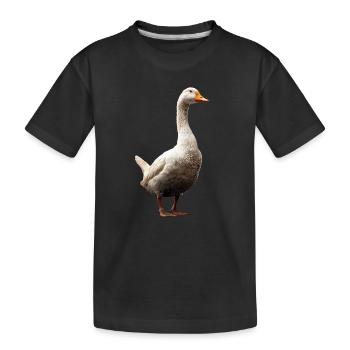 Oie mignon oie poussins Oie poussin canard petites oies - T-shirt bio Premium Enfant - noir - Devant