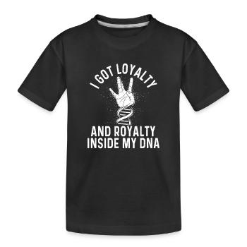 La royauté de la loyauté dans mon ADN Hip Hop Culture lyrique - T-shirt bio Premium Enfant - noir - Devant
