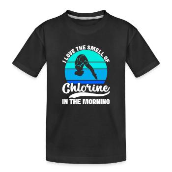 Kunstspringen Turmspringer Sprungbrett - Kinder Premium Bio T-Shirt - Schwarz - Vorne