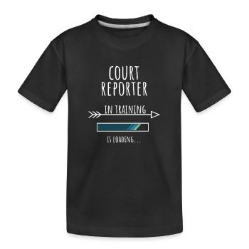 Court Reporter Gift Profession Education - Kids' Premium Organic T-Shirt - black - Front