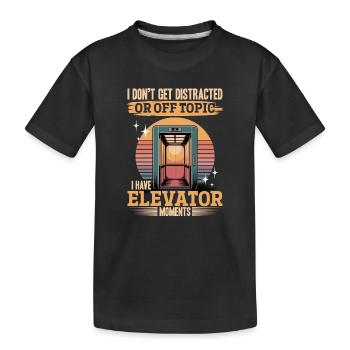 Elevator toddler & kids - Kids' Premium Organic T-Shirt - black - Front