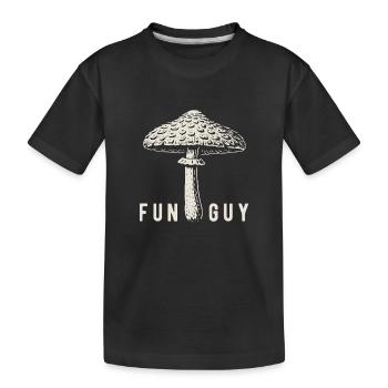 Parasol Funguy - Champignons - Jeu de mots - T-shirt bio Premium Enfant - noir - Devant