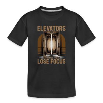 Elevator toddler & kids - Kids' Premium Organic T-Shirt - black - Front