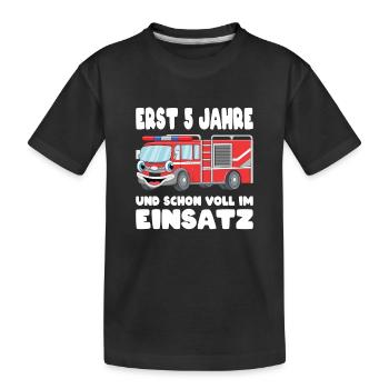 Cadeau 5ème anniversaire 5 ans Anniversaire des enfants - T-shirt bio Premium Enfant - noir - Devant