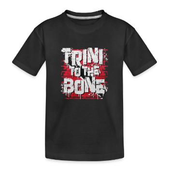 Tribe to the Bone GraffitiTrinidad Und Tobago - Kinder Premium Bio T-Shirt - Schwarz - Vorne