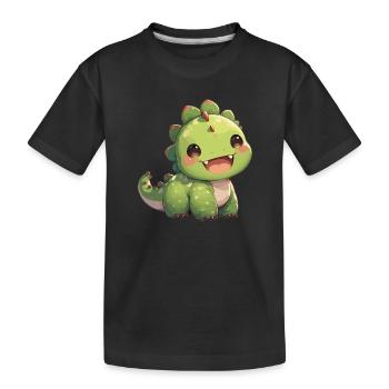 Dino Dinosaur Dinosaur - Kids' Premium Organic T-Shirt - black - Front