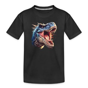 Dino Dinosaur Dinosaur - Kids' Premium Organic T-Shirt - black - Front