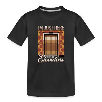 Elevator toddler & kids - Kids' Premium Organic T-Shirt - black - Front