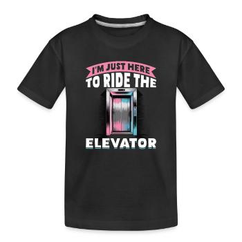 Elevator toddler & kids - Kids' Premium Organic T-Shirt - black - Front