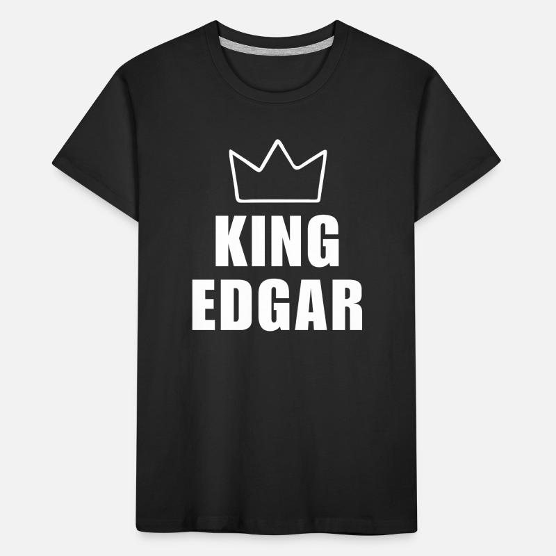Edgar Name mit Buchstabe E - King Crown Shirt Kinder Premium Bio T-Shirt