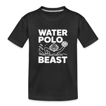 Lustiges Geschenk für Wasserball-Biest - Kinder Premium Bio T-Shirt - Schwarz - Vorne
