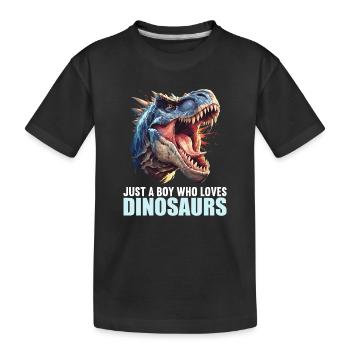 Dino Dinosaur Dinosaur - Kids' Premium Organic T-Shirt - black - Front