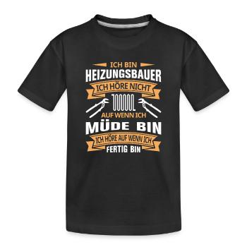 Heating Engineer Heating Construction Plumber Plumber - Kids' Premium Organic T-Shirt - black - Front