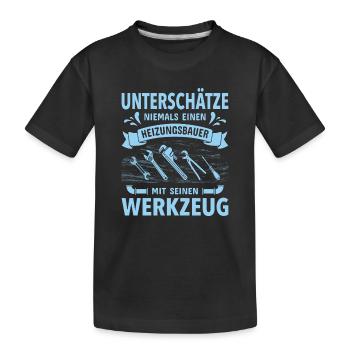 Heating Engineer Heating Construction Plumber Plumber - Kids' Premium Organic T-Shirt - black - Front