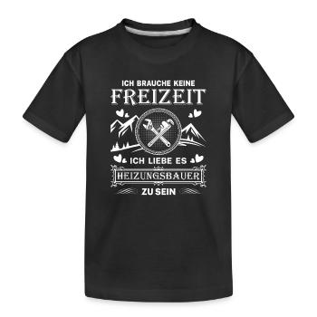 Heating Engineer Heating Construction Plumber Plumber - Kids' Premium Organic T-Shirt - black - Front
