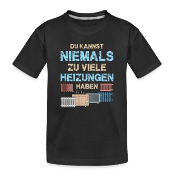 Heating Engineer Heating Construction Plumber Plumber - Kids' Premium Organic T-Shirt - black - Front