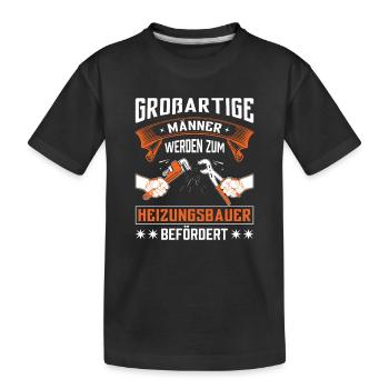 Heating Engineer Heating Construction Plumber Plumber - Kids' Premium Organic T-Shirt - black - Front