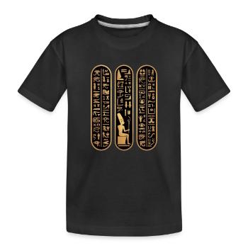 Egyptiska hieroglyfer Egypten pyramid - Ekologisk premium-T-shirt barn - svart - Fram