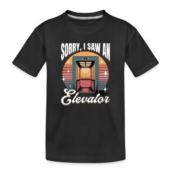Elevator toddler & kids - Kids' Premium Organic T-Shirt - black - Front