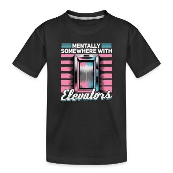 Elevator toddler & kids - Kids' Premium Organic T-Shirt - black - Front